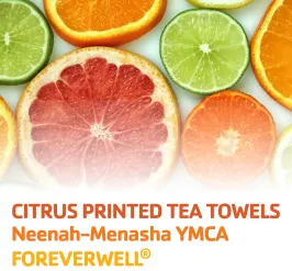 Citrus Printed Tea Towels at Neenah-Menasha YMCA