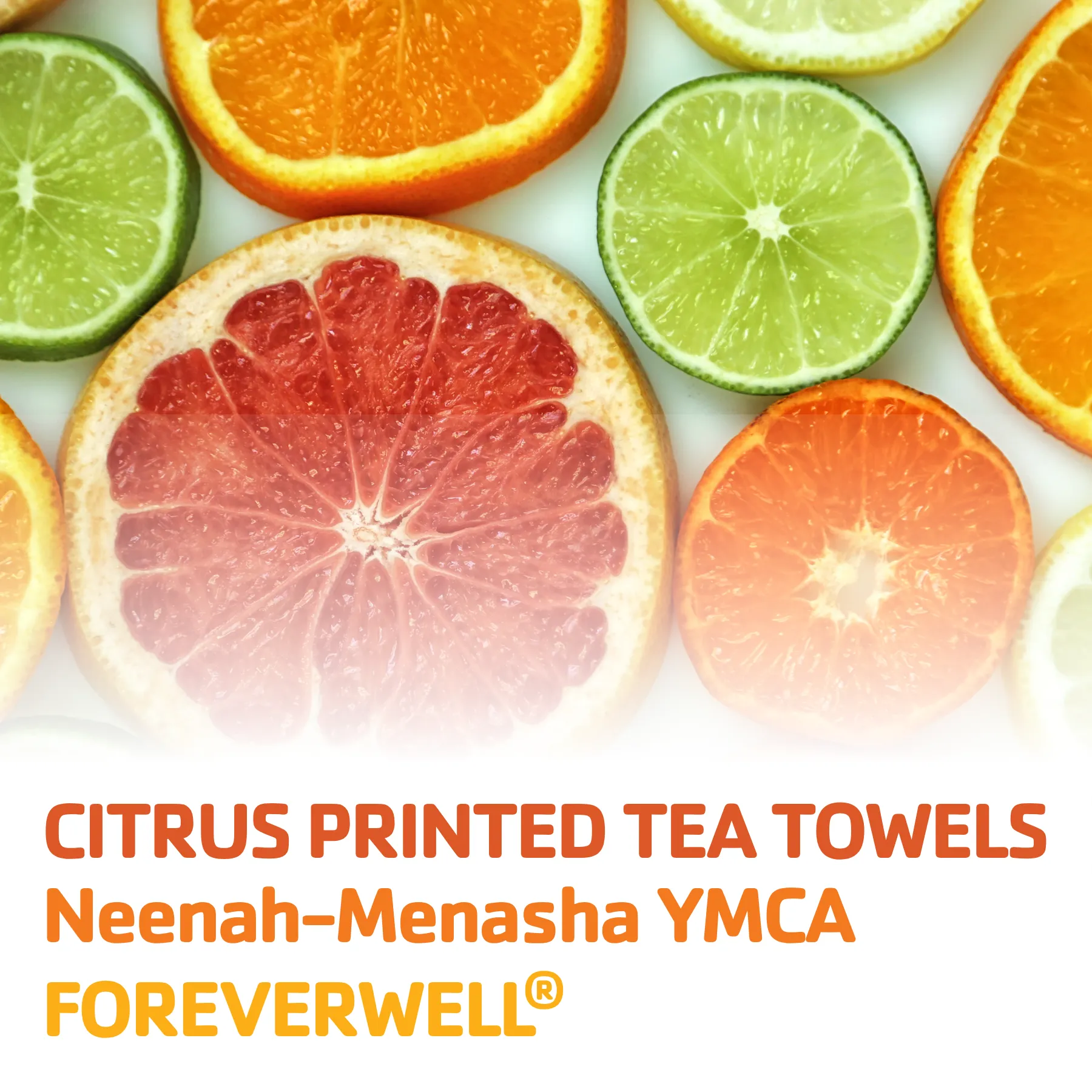 Citrus Printed Tea Towels at Neenah-Menasha YMCA